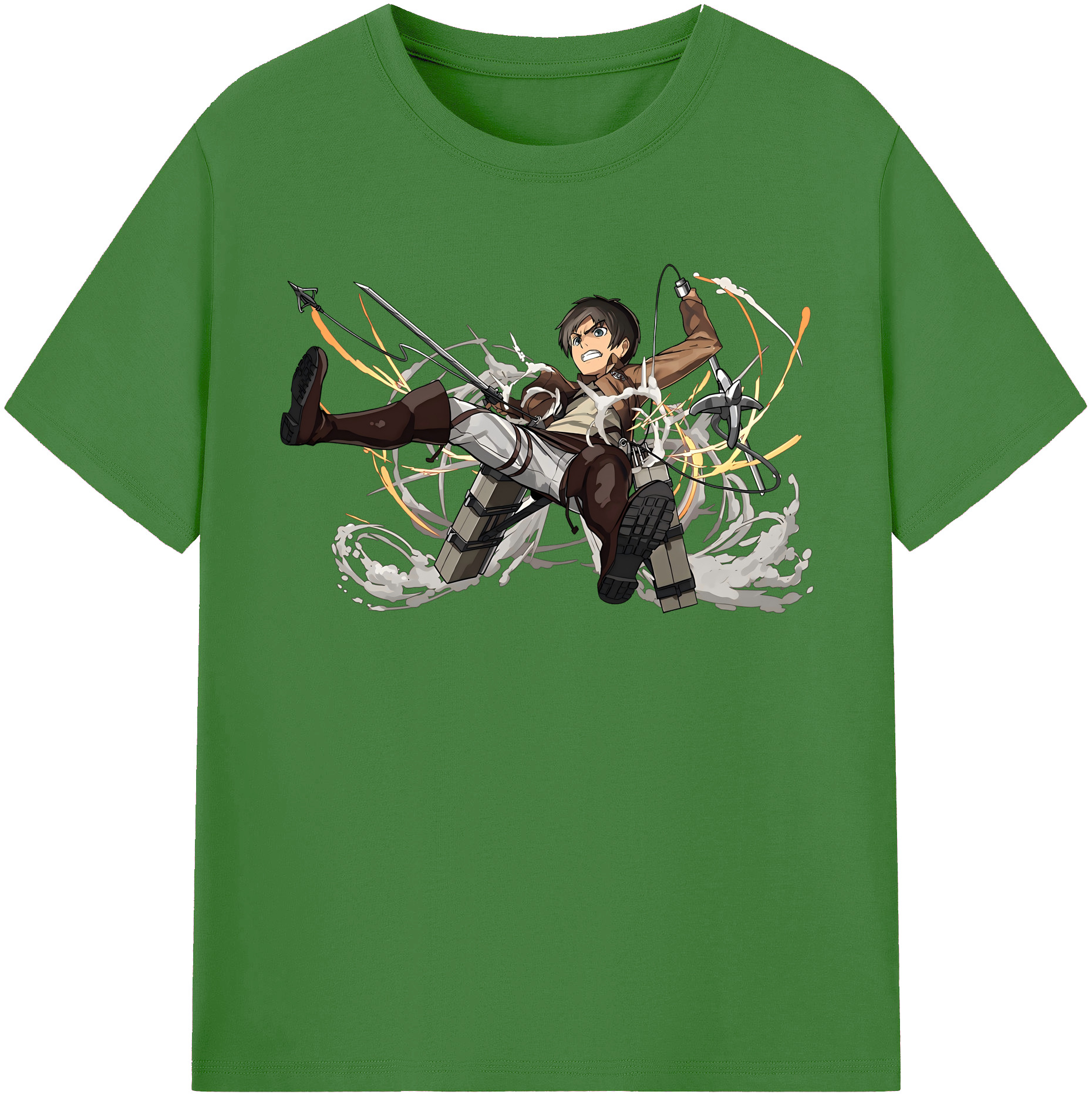 （画像用） 進撃の巨人 エレン･イェーガー Attack on Titan Eren Jäger レディースカジュアルプリントTシャツ（綿100％）